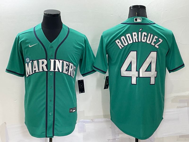 Men Seattle Mariners 44 Rodriguez Green Game Nike 2022 MLB Jersey